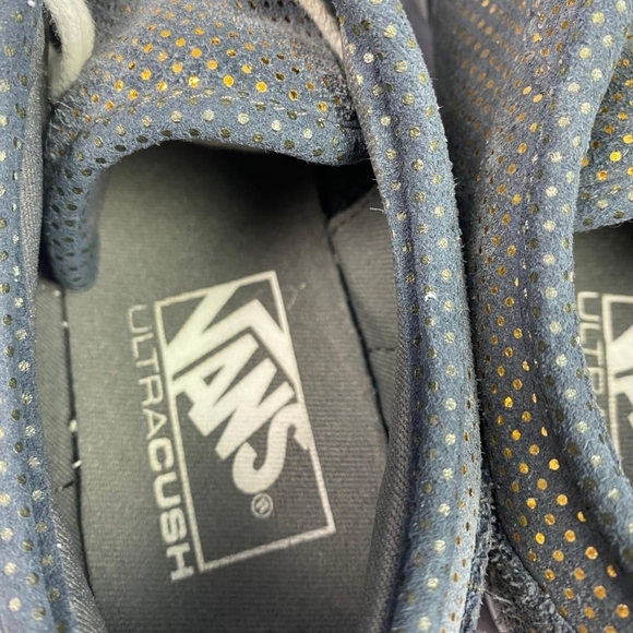 Vans Off The Wall Gray Gold Lace Up Sneaker Shoe Women's Size 7.5 - Picture 7 of 9